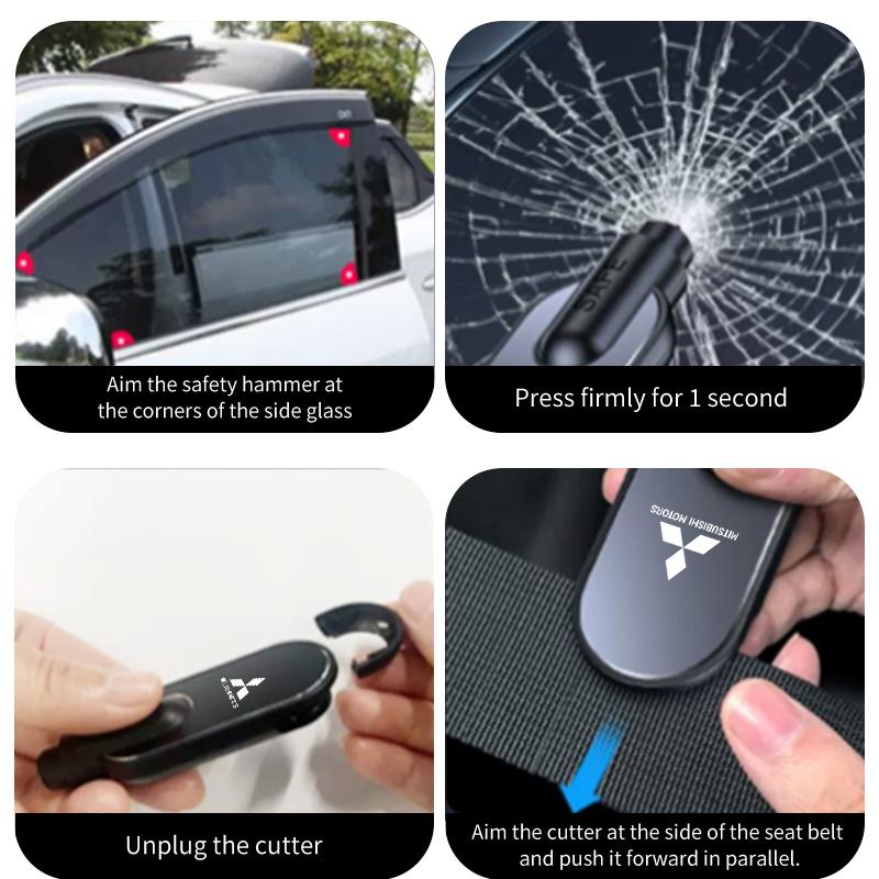 For Mitsubishi Car Emergency Safety Hammer Cutter Window Breaker Escape Tool Lancer ASX Pajero Mirage Attrage Xpander Outlander