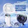 Portable Handheld Fan USB Rechargeable 90° Foldable Fan 5 Speed Mini Fan Air Cooler with LED Digital Display Outdoor