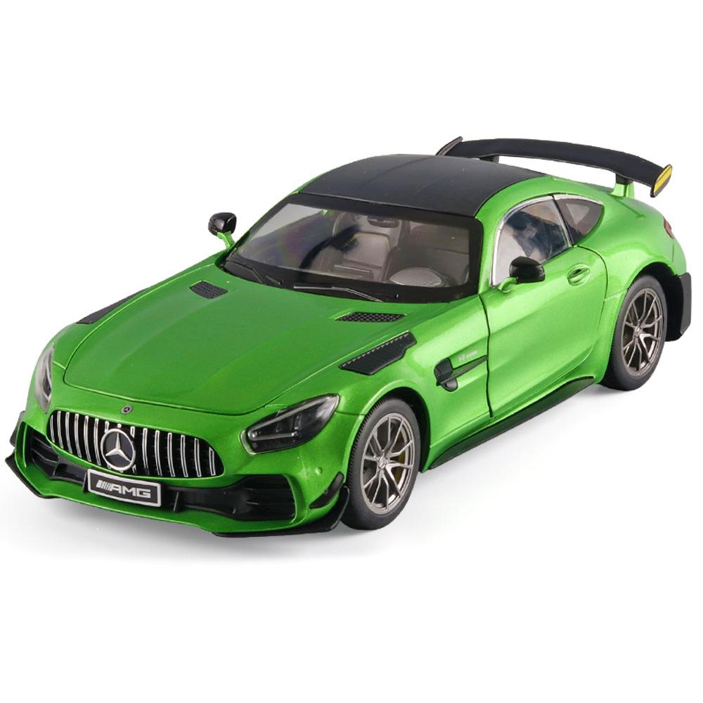 1/18 Scale BENZ AMG-GTR Cool Alloy Sports Car Model, Simulated Interior Details, Cool Lighting and Sound Effects, Exquisite Desktop Ornaments