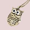 Nostalgic Antique Bronze Owl Pocket Watch with Fine Chain – Small Size (6104)