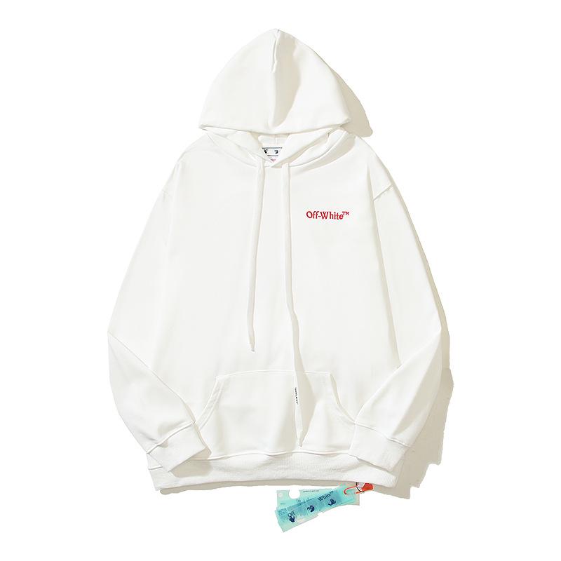Унисекс худи Off-White с вышивкой букв для осени/зимы