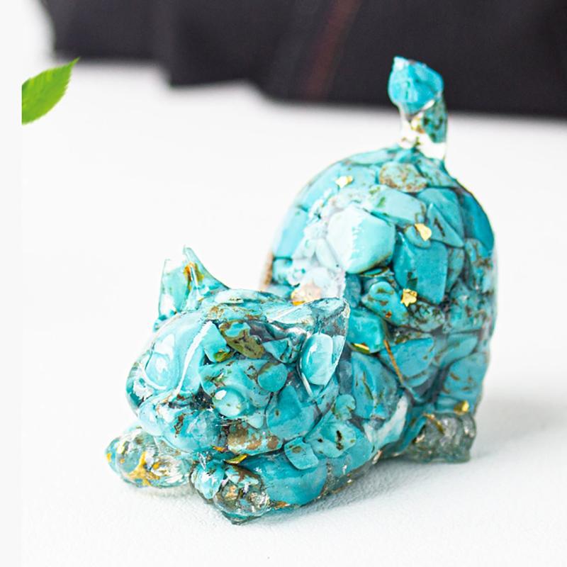 Кошка Традиционное Настольное Украшение Домашние Аксессуары Чайный Питомец Коллекция Скульптура Ремесла