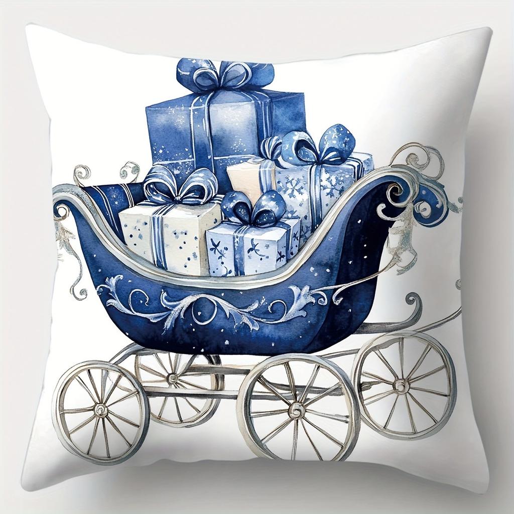 Рождественское украшение наволочка камин Рождественская елка подарок наволочка диван подушка люкс комната украшение для дома подарок