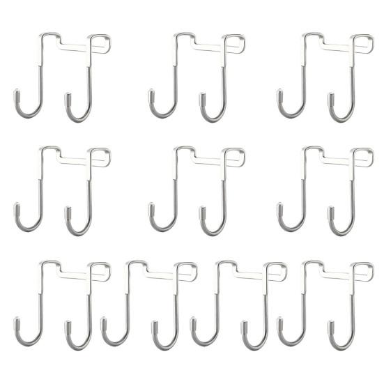 Наддверный крючок Сверхпрочный металлический двойной крючок для шкафа, кухонного шкафа, гардероба, ящика