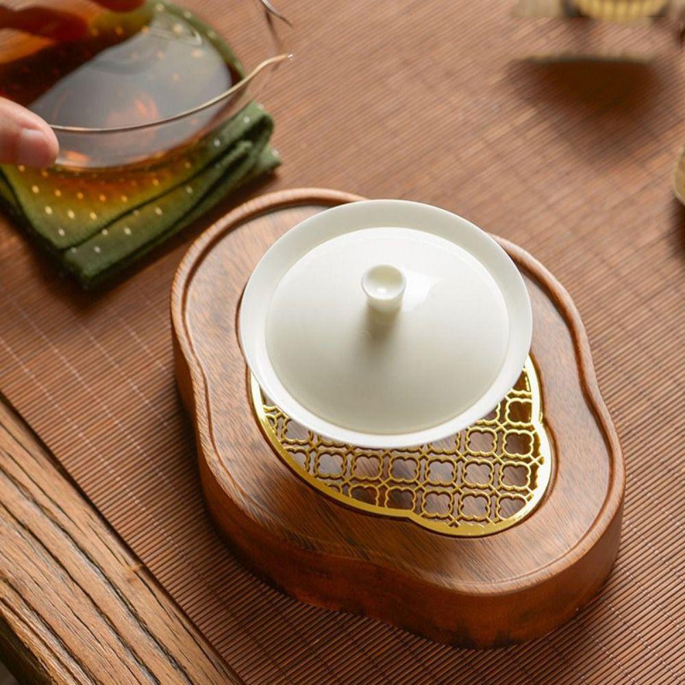 Walnut Wood Bearing Wood Tea Tray Water Storage Detachable Dry Brewing Tea Table Drainage Hollow Out Teapot Drain Plate