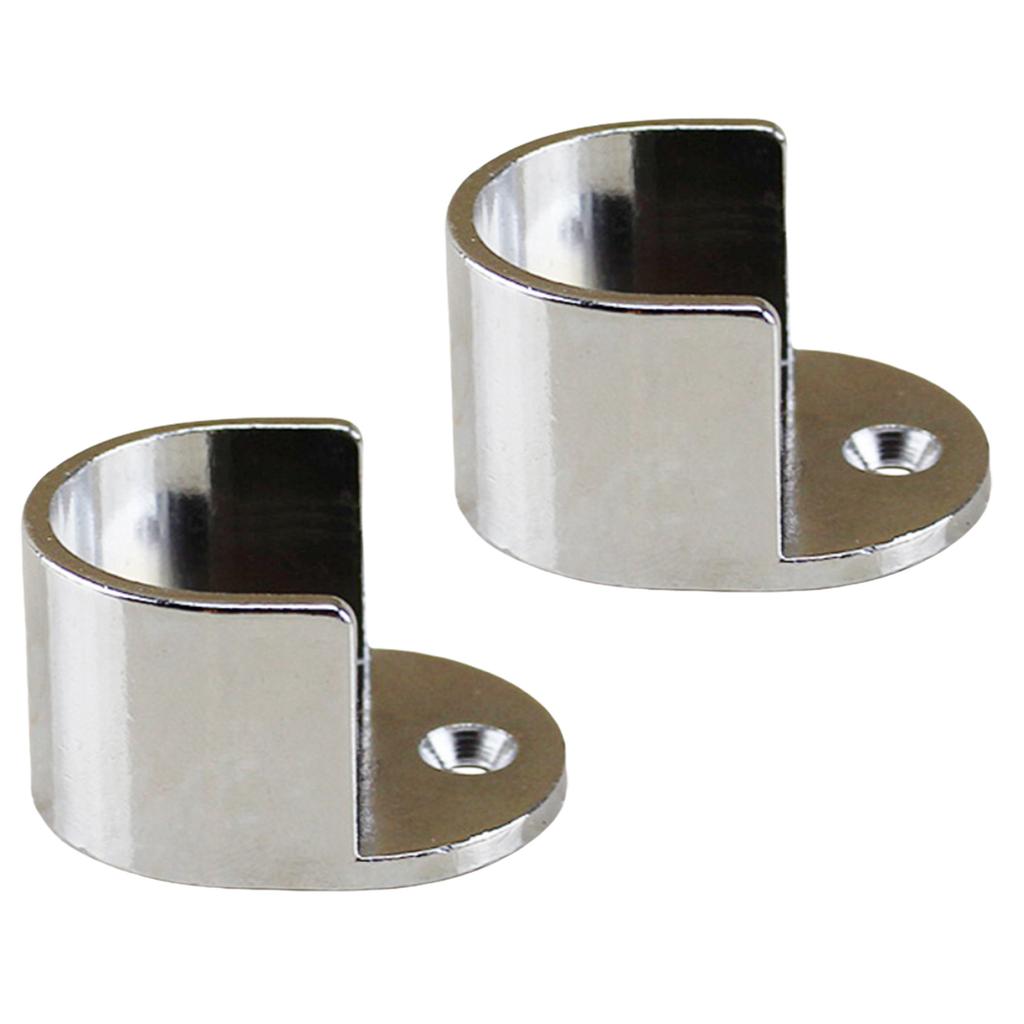 Curtain Pole Bracket Set Wall Mount Curtain Holder Brackets for 28mm Rods Modern Designing Easy Installation