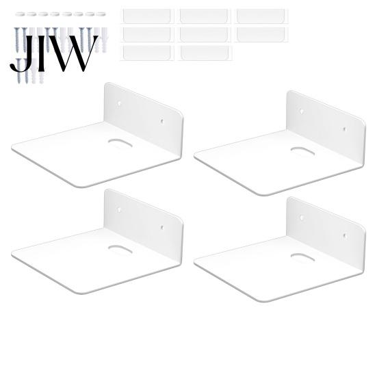 Drill Free Wall Ledge for Photos Mounted Floating Shelves Set, Durable Acrylic Shelves, Space Invisible Speaker Shelf Bedroom Saving Storage Security