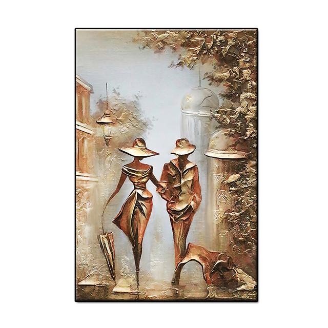 Ретро абстрактная романтическая пара с домашним декором, художественный подарок на холсте, постеры, украшения для гостиной, настенная живопись, печать на холсте