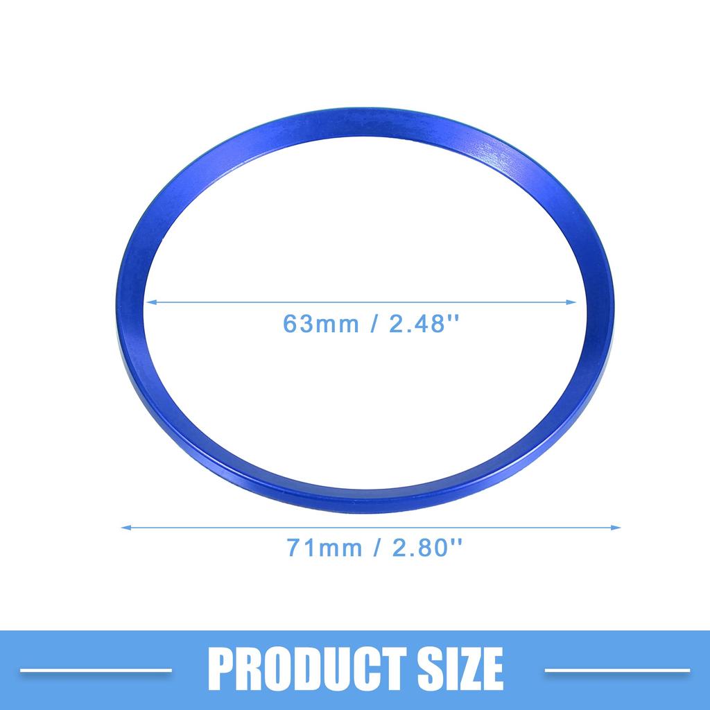 A ABSOPRO Wheel Hub Center Covering Decoration Trim for Hon Da Civic 2016-2021 Blue Set of 4