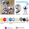 45Pcs Outer Space Astronaut Rocket Balloons Set Spacecraft Galaxy Planet Themed Birthday Decorations Balloons Column for Boys