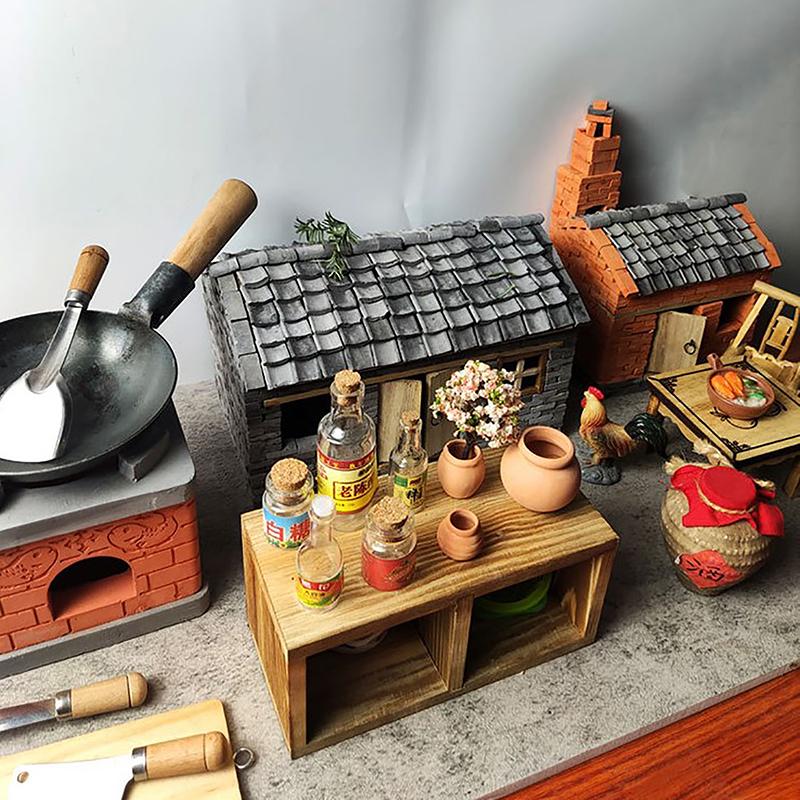 1 шт. кукольный домик мини-украшение имитация глины мини-банка ностальгическая еда игровая кухня