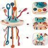 UFO Food Grade Silicone Push & Pull String Activity Toy Montessori Sensory Toys for Toddlers 6-18M+, , Fidget Travel Toys