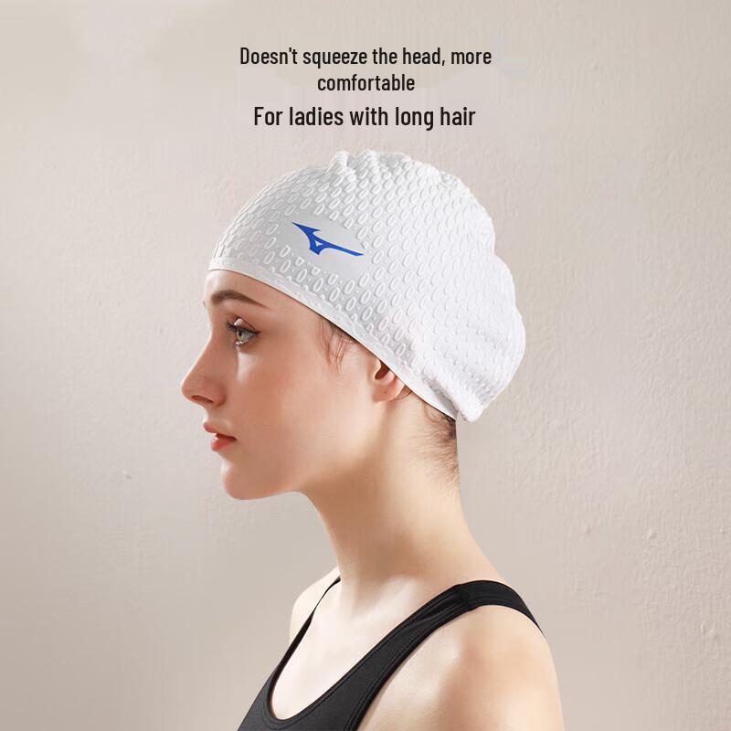 Mizuno Нескользящая силиконовая шапочка для плавания с защитой ушей