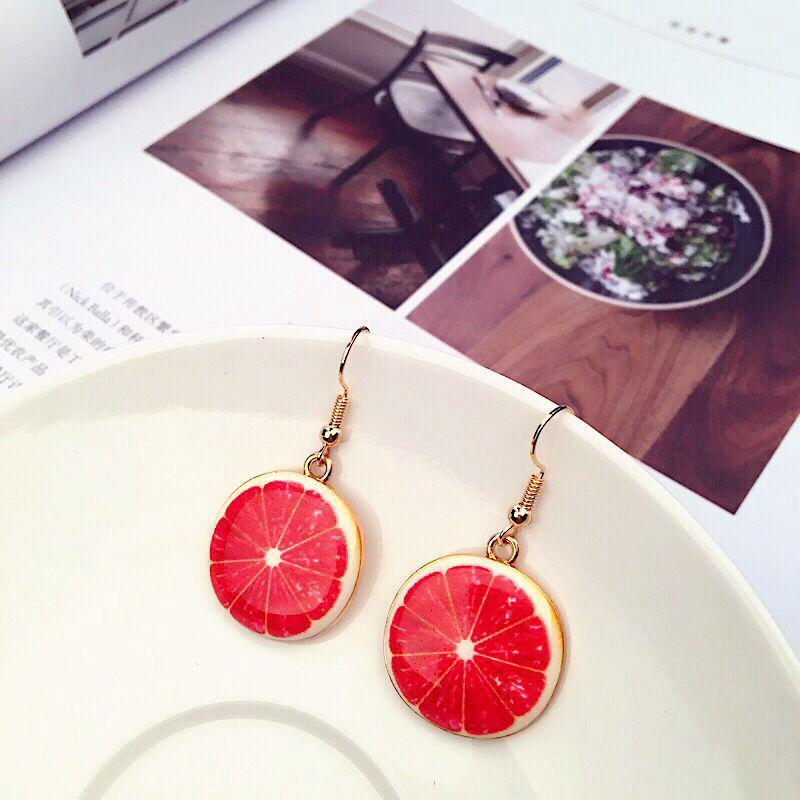 Серьги в виде различных фруктов и овощей
