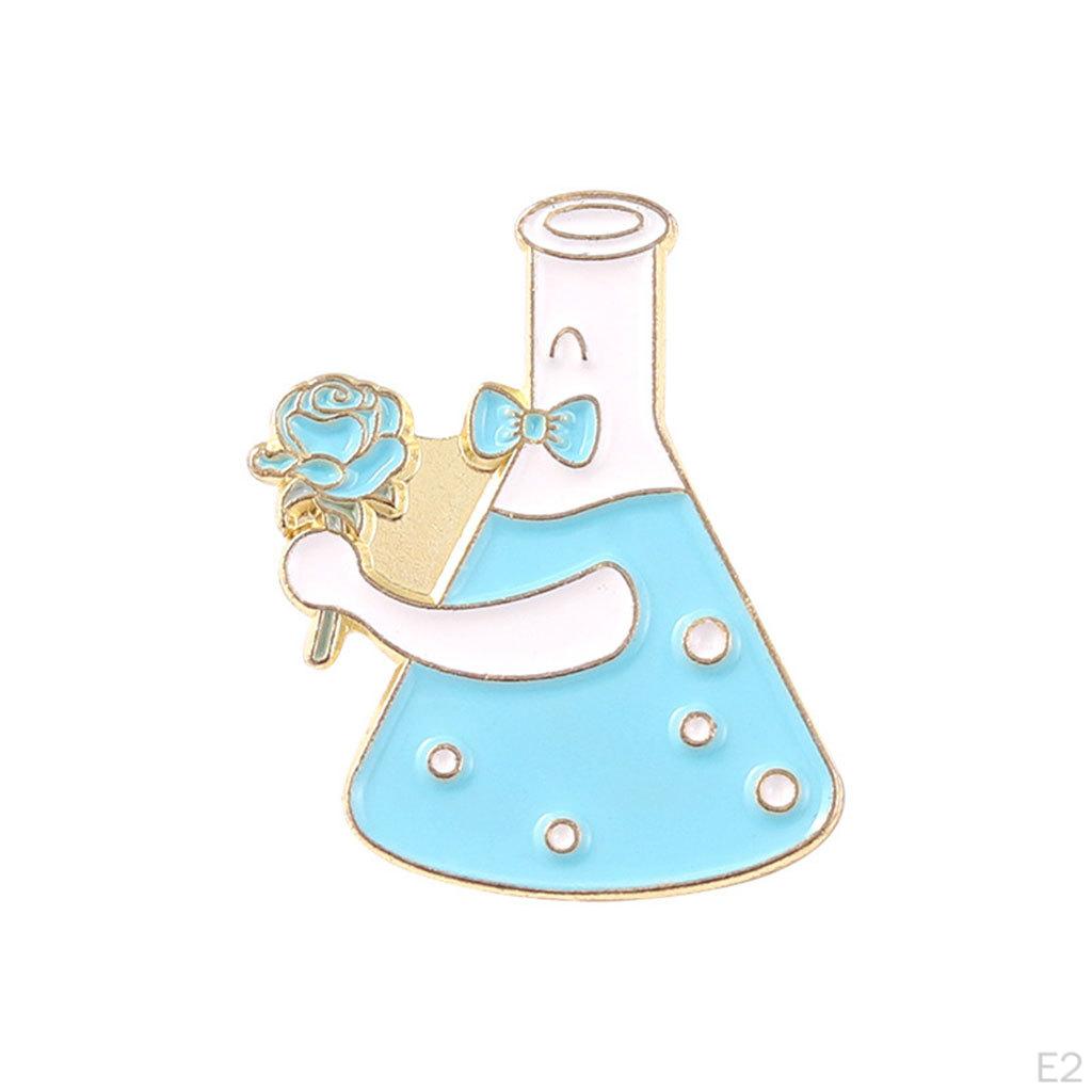 5x Beaker Enamel Brooches Badges Coat Pin Fashion Ornaments for Jewelry Backpack Accessories