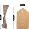 100pcs Kraft Paper Gift Tags with String, Blank Gift Bags Tags Price Tags(Brown)