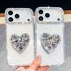 Подставка Gem Love для чехла для телефона IPhone17Air для Apple 16E Алмазный блеск Пудра 15Promax