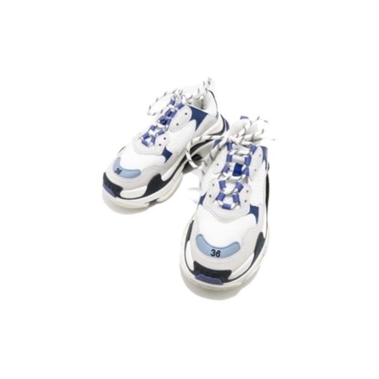 Balenciaga Кроссовки Triple S 'Белый Синий Фиолетовый' Женские 541641W09OF9095