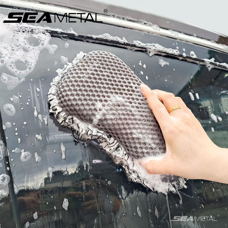 SEAMETAL Car Wash Sponge Car Washing Sponge Block Auto Detailing Foam Cleaning Tools Car Accessories