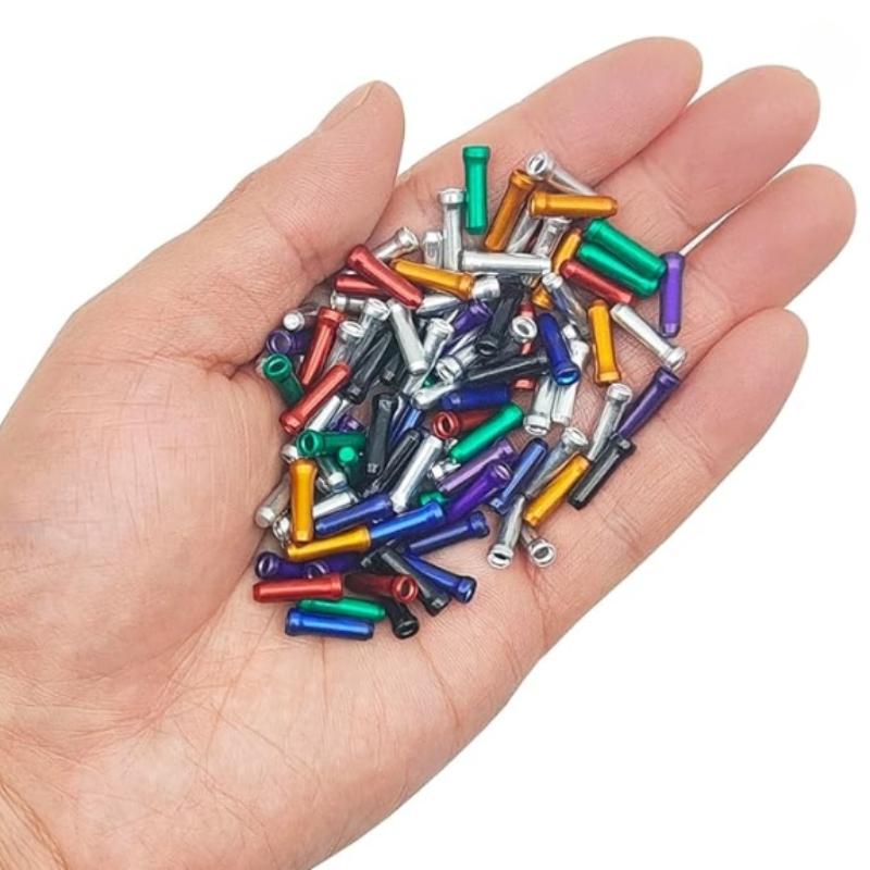 20PCS Bike Shift Brake Cable End Caps MTB Road Bike Shift Brake Inner Cable End Cap Aluminum Alloy End Cap Derailleur Wire Tips
