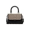 New Rogue Fabric With Glove Tanned Leather Shoulder Bag, Crossbody Bag, Handbag Trumpets Women's Taupe & Black CA215-LHUW7