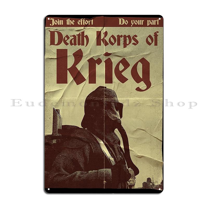Join the Death Korps Recruitment Poster Glory Of Helghan Alternative Killzone Metal Rusty Classic Cinema Design Tin Sign Poster