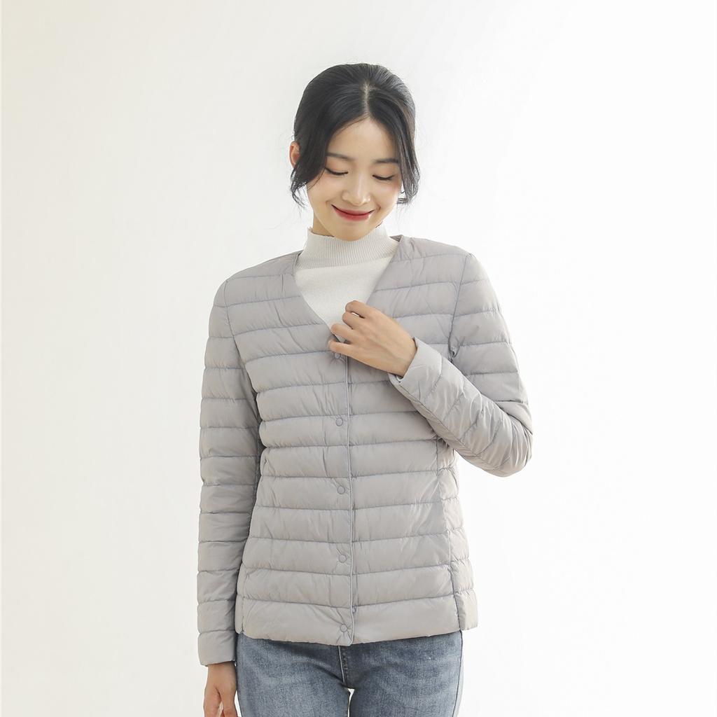Light Down Jacket Women's Liner V-neck Crew Neck Autumn and Winter New Coat