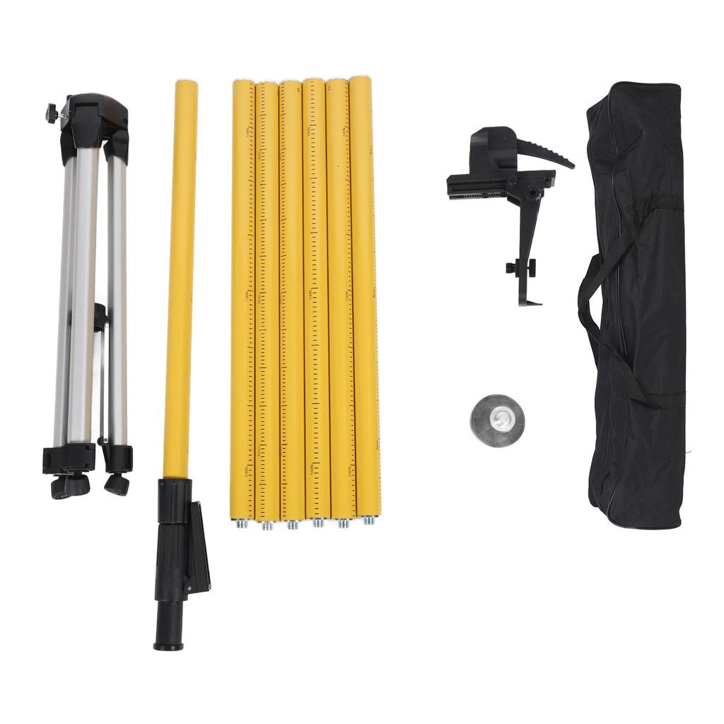 Leveling Tool Telescoping Pole Aluminum Alloy 4.8m Laser Telescopic Rod with Stabilizer and Tripod