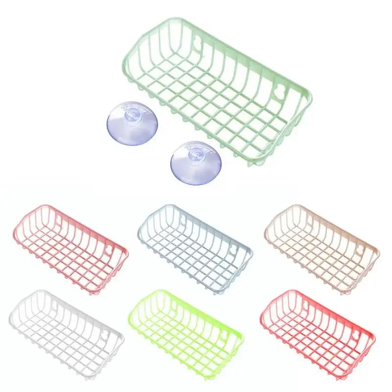 Simple Sink Drain Basket Kitchen Storage Rack with Suction Cup Bathroom Shelf Home Decoration Organizer Kitchen Gadgets