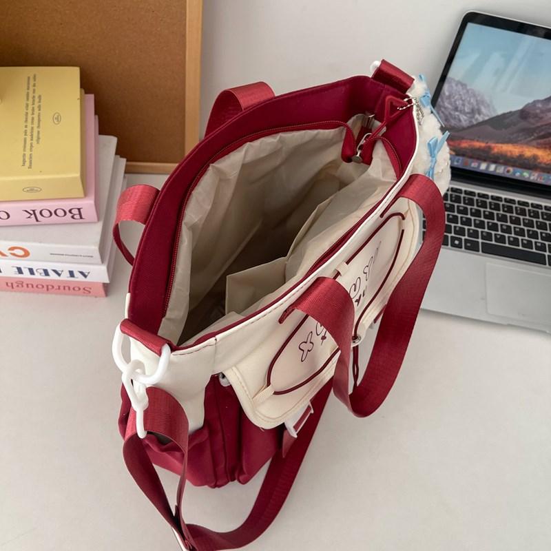 School Bag High Value College Style Messenger Bag Female Students Class Leisure Bag Large Capacity Portable Tutoring Bag Bag