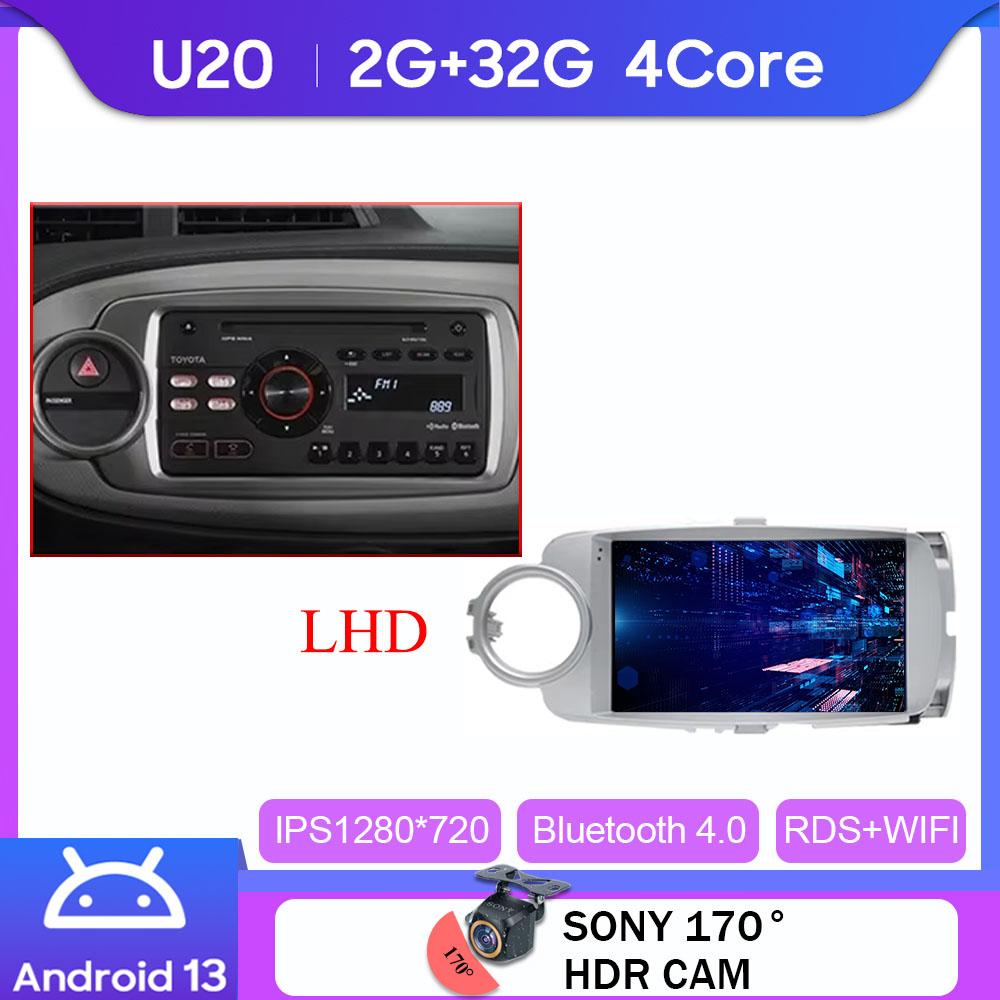 Android 14 Auto For Toyota Yaris 2012 2013 2014 2015 2016 2017 LHD RHD GPS Navigation Car Radio Multimedia Player Carplay