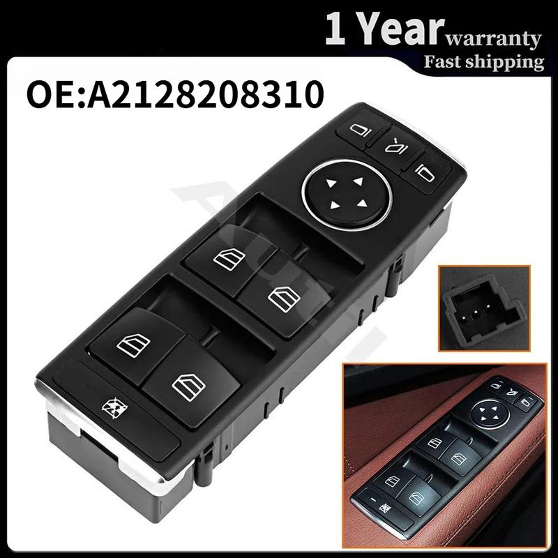 Front Left Master Power Window Switch for Mercedes‑Benz W204 W212 C207 A207 X204 C E GLK‑Class Car Accessories A2128208310