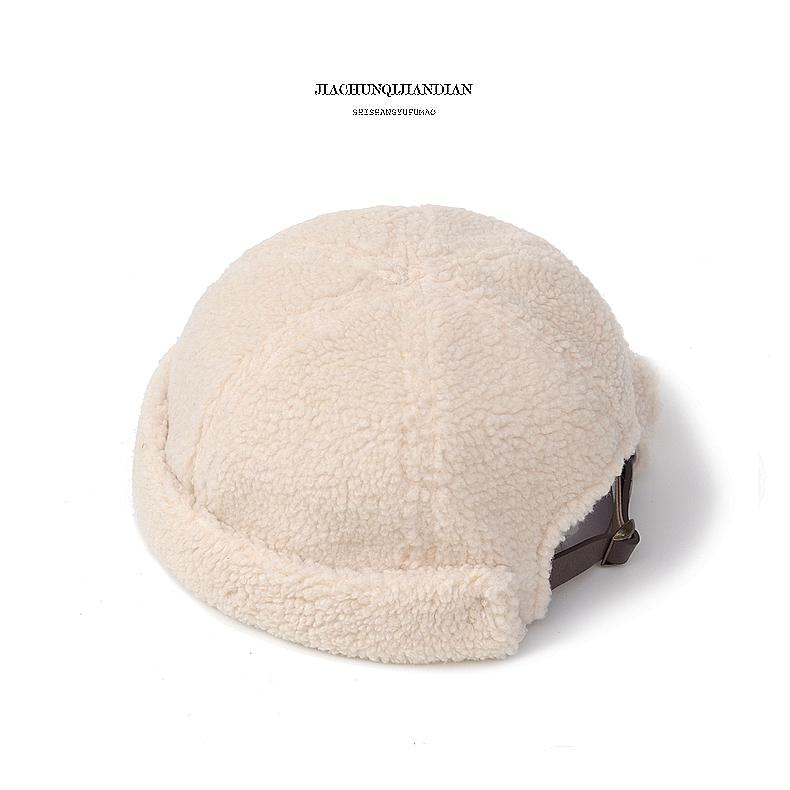 Унисекс, зимняя толстая байкерская кепка-докер, уличная одежда, тыква, винтажная темно-синяя шляпа без полей, дыня, моряк, повседневная короткая кепка в стиле Харадзюку