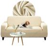 Cover For A Sofa Bed, 4-Seater Sofa, Cream Jacquard