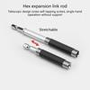 1/4" Hex Shank Extension Rod 6.35mm Hex Extended Rod 80mm Magnetic Quick Change Telescopic Connect Rod