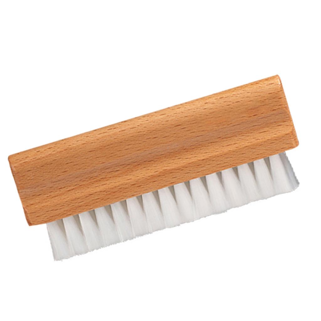 Антистатическая мягкая бархатная щетка для чистки виниловых пластинок с ручкой из бука для аудиофилов