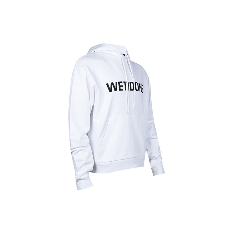 WE11DONE Худи с принтом логотипа-буквы FW22 Унисекс-худи Белый WD-TH3-22-845-U-WH