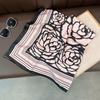 1116 Spring New Art Camellia Large Square Scarf Women's Summer Thin Versatile Silk Scarf Sunscreen Gift for Mom