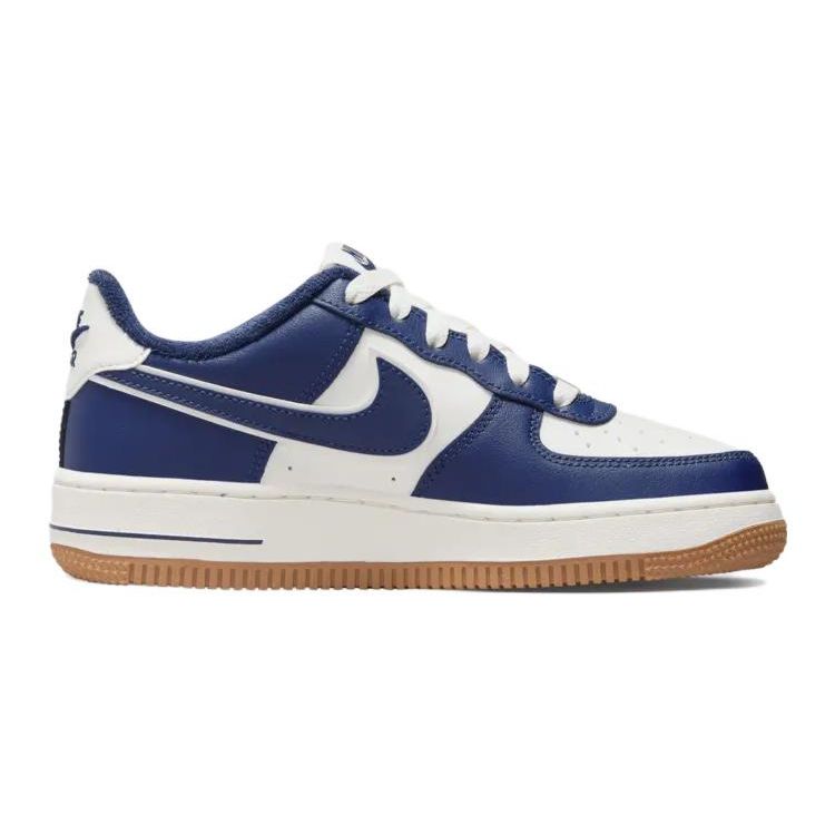 Nike Air Force 1 LV8 3 GS College Pack — детские кроссовки Midnight Navy Blue Sail Gum, Medium-Brown DQ5972-101