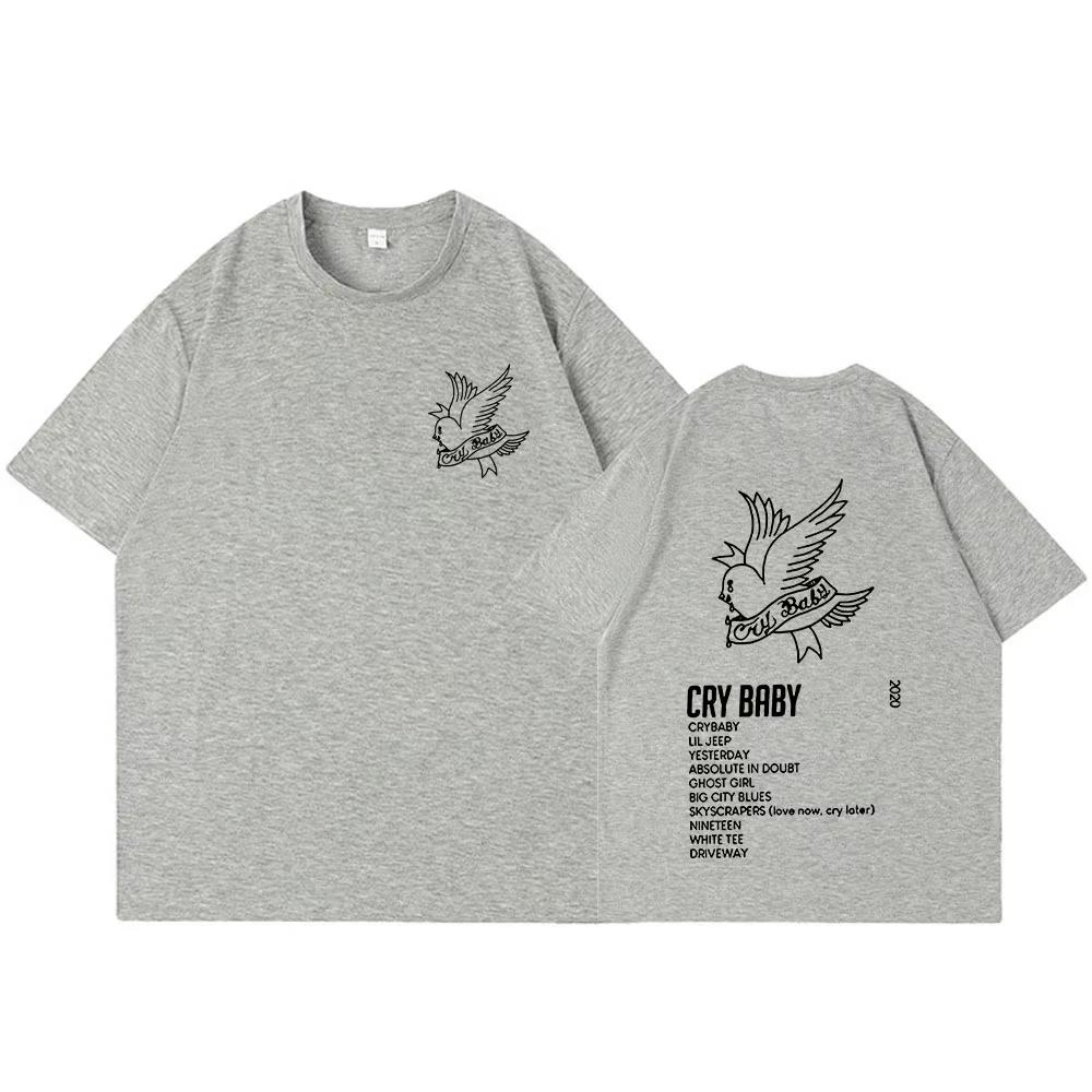 Футболка с изображением рэпера Lil Peep, альбом CryBaby, мужская, женская, модная, хип-хоп, с коротким рукавом, Y2k, короткий рукав, классическая