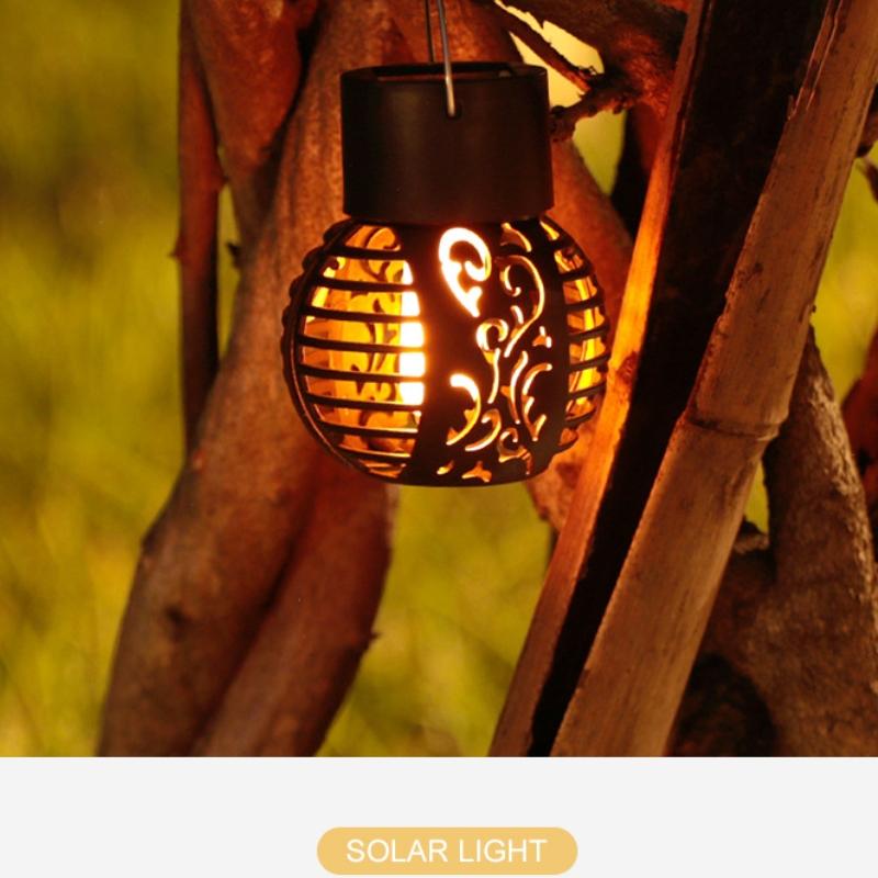 4 шт., солнечные фонари, уличные водонепроницаемые, солнечные подвесные светильники с ручкой, светодиодные садовые фонари для наружного двора, забора из деревьев, патио