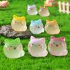 Cute Luminous Kitten Micro-landscape Desktop Ornament, Long-tailed Cat Car Decoration Accessory