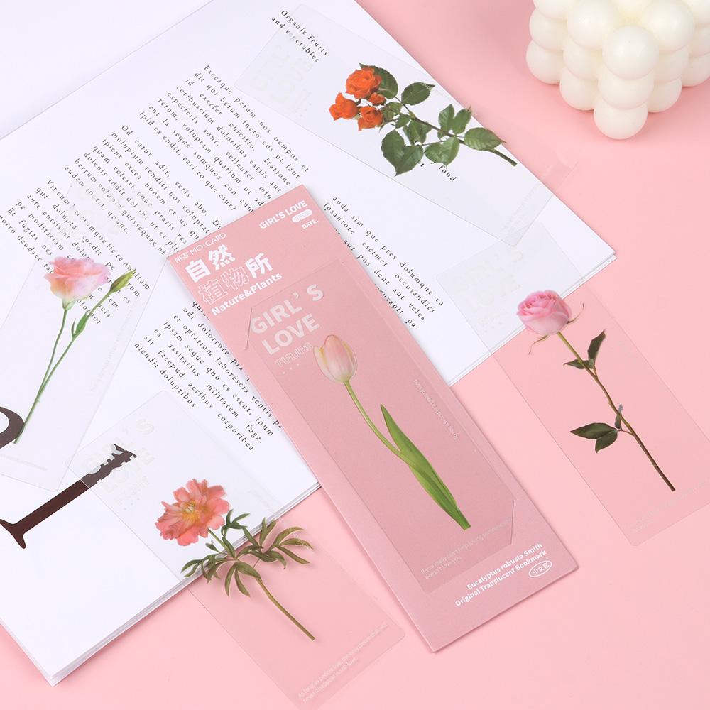 Vein Page Holder PET Nature Plants Bookmarks Translucent Flower Bookmarks Card Specimen Bookmarks