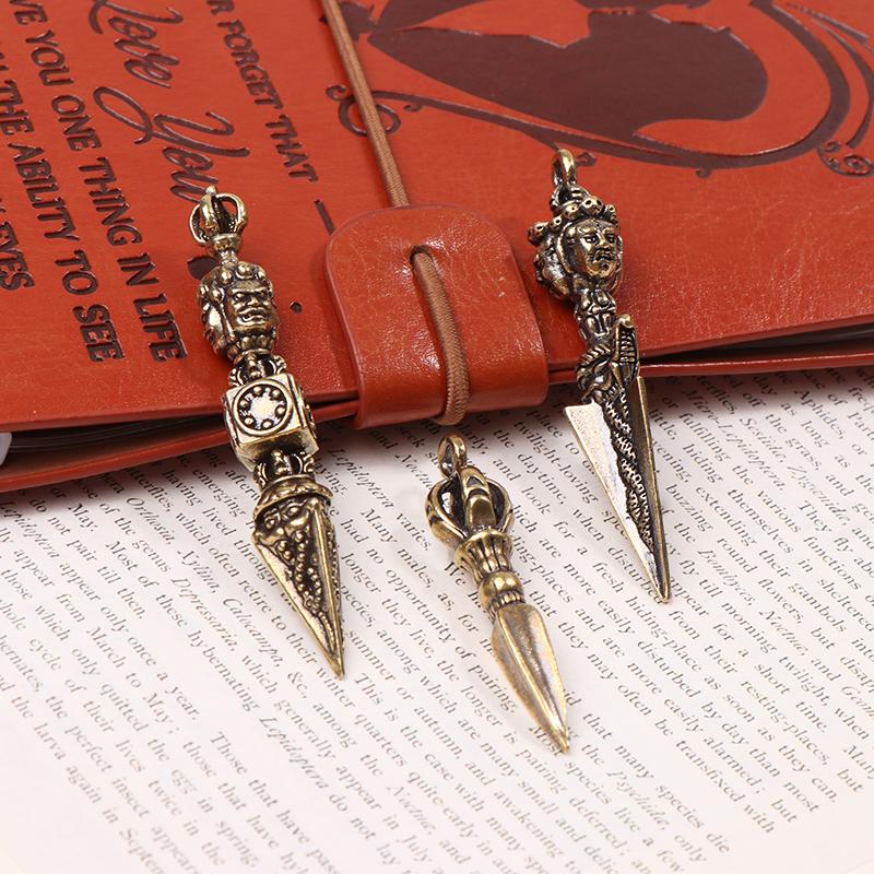 Buddhist Brass Ax Cross Vajra Pestle Diy Keychain Pendant Bracelet Necklace Decorative Handcraft Jewelry