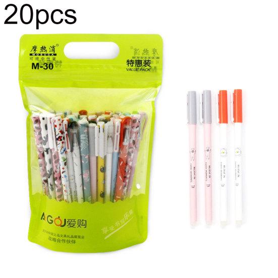 10/20Pcs 0.35mm Animal Black Blue Ink Magic Erasable Gel Pen School Stationery