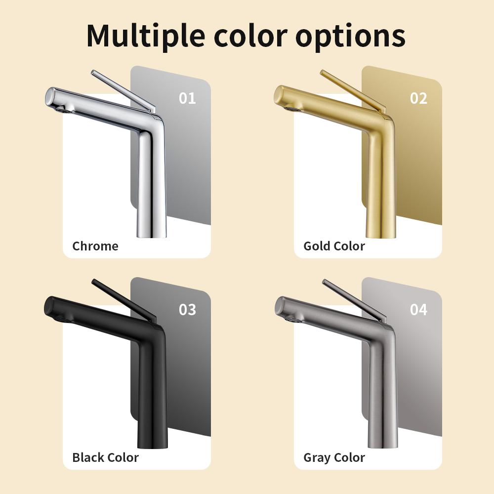 Chrome Basin Faucet Brass Bathroom Faucet Mixer Tap Black Wash Basin Faucet Single Handle Hot and Cold Lavotory Faucet 855921