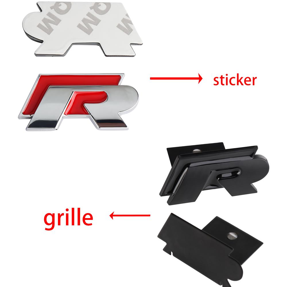2026 New For VOLKSWAGEN VW 1pc 3D Car Front Grille Emblem Tail Rear Trunk Badge Sticker for Volkswagen VW R Rline Logo Golf 7 5