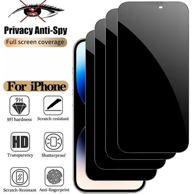 Защитное стекло для экрана с защитой от просмотра для iPhone 17 Pro Max Air 16 15 14 Plus 13 12 11 Pro Max X XS MAX XR Защитная пленка из стекла для экрана с защитой от просмотра Антишпионское стекло