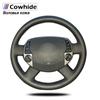 Черные чехлы на руль из натуральной кожи Handsewing для Toyota Prius 20(XW20) 2003-2009 Раум 2