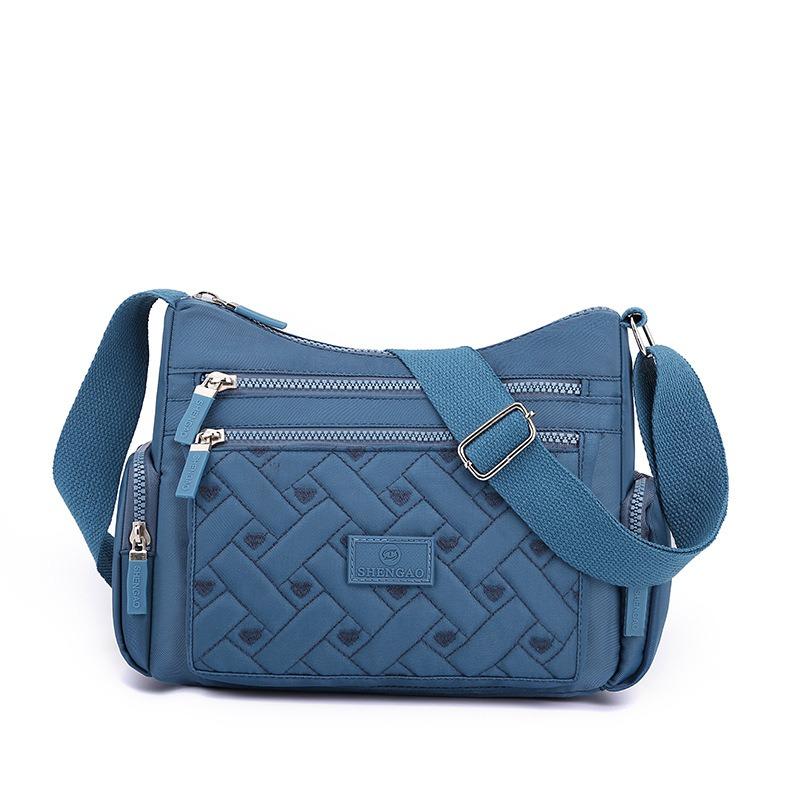 Осенняя большая сумка многоотделенческая женская сумка через плечо креативная ромбовидная стежка сумка кроссбоди большой вместимости нейлоновая ткань женская сумка